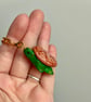 Handmade Teddy Turtle Clay Keyring 