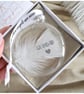 Grandad Memorial Round Feather Bauble, In Memory of Grandad, Round Glass Christm - Image 3