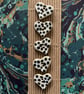 Heart & Animal print Buttons 1 inch    - set of 5 - Image 1