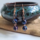 Multicoloured Galaxy Tiger's Eye Copper Earrings Earings Gift Crystal Jewellery