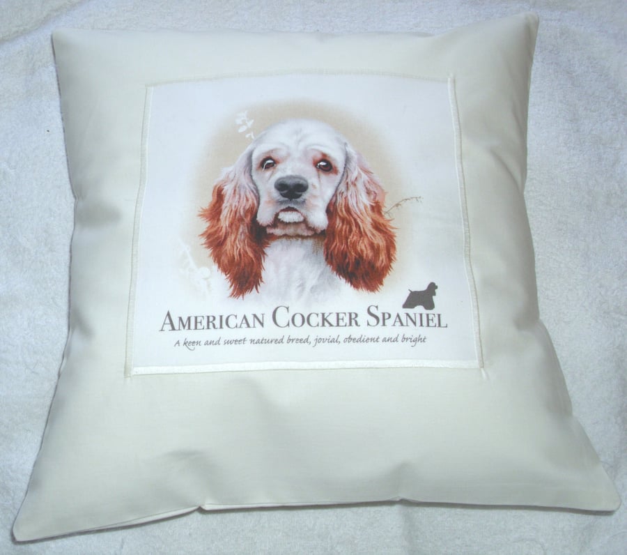 American Cocker Spaniel Portrait cushion