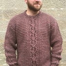 Made To Order, Knitted Wool Blend, Cable Knit Sweater-Size And Colour Selection