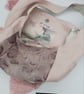 Mauve and pink botanical, shoulder handbag, Boho style, tassels.  - Image 4