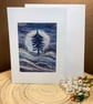 Christmas Tree Landscape Art Card. - Image 7