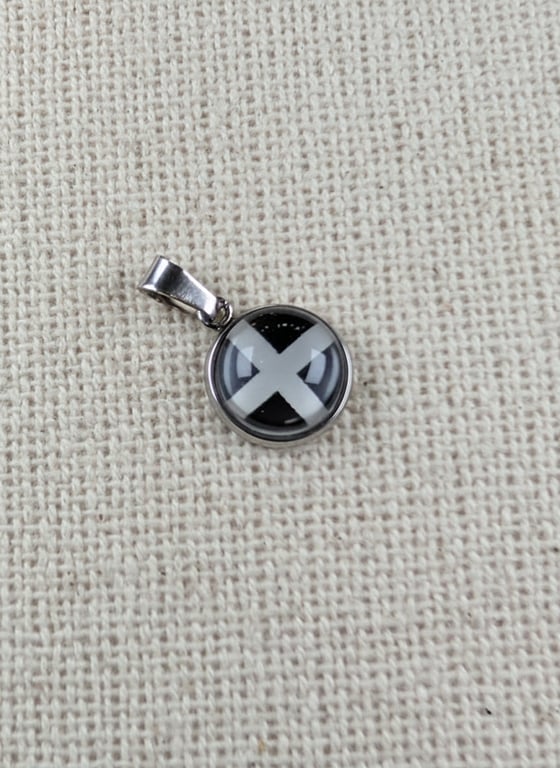 Cornwall Flag Pendant - Small Glass Finished Charm - Cornish Flag
