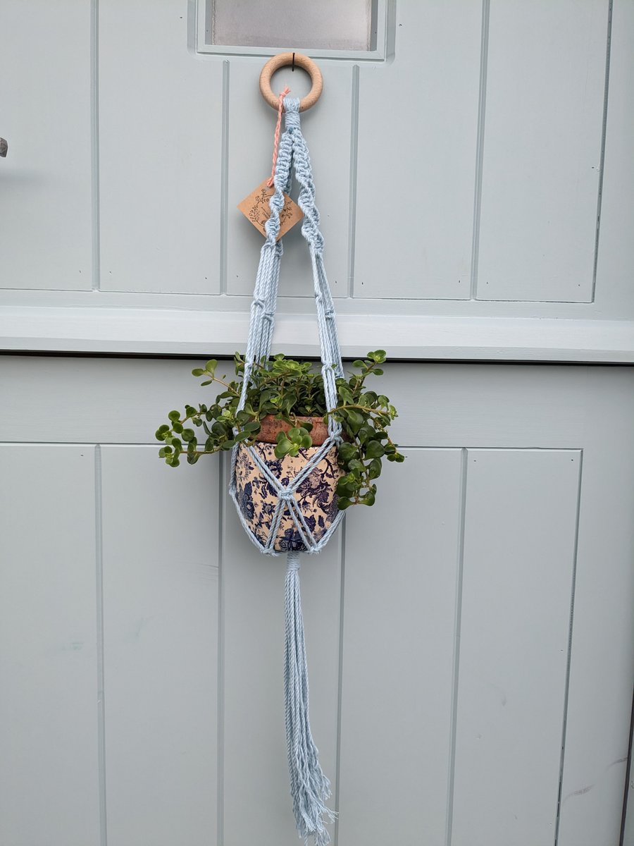  Eco Cotton Macramé Hanging Basket Plant Pot Holder