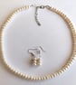 Classic Cream AA Grade Genuine Freshwater Pearl Necklace & Earrings Gift Set - Image 5