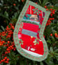 Christmas Stocking Decorations patchwork green. - Image 4