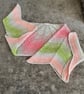 Grey, Green and Pink Baby Blanket, New Baby Gift, Crocheted Baby Blanket - Image 3