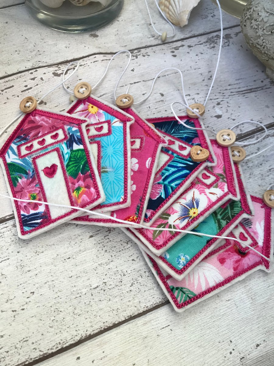 Beach Hut Bunting Tropical theme Home Decor