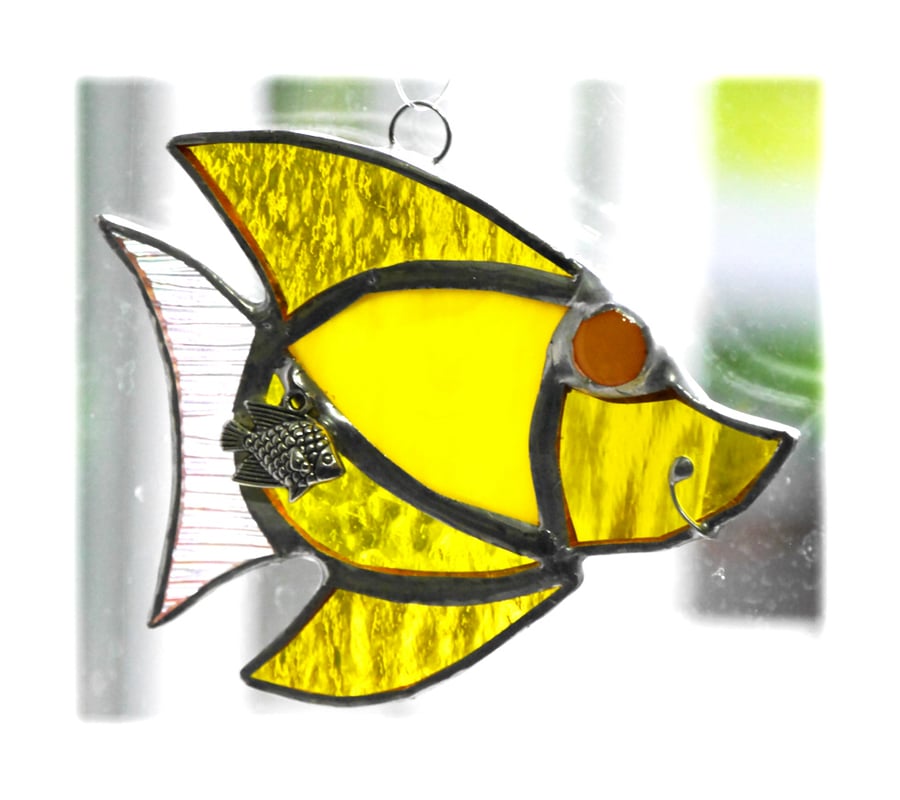 Fish Suncatcher Stained Glass Yellow