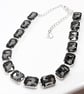 Black Crystal Choker, Georgian Collet Silver Necklace, Anna Wintour Inspired. - Image 4