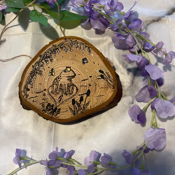 Pyrography- Dot the fairy and the Frog Queen