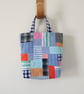 Irish Linen Patchwork Bag, Small Project Bag - Image 3