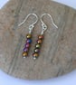 Rainbow Haematite and Sterling Silver Drop Earrings - Image 2