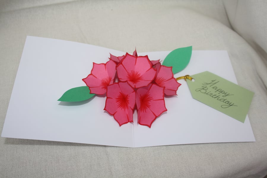 Handmade 3D flower bouquet card 