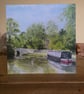 'Gone Gongoozlin' ' blank art card - Image 1