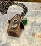Bird House Copper & Silver Pendant - Image 4