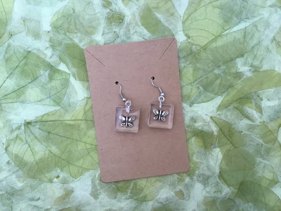 Resin with butterfly charms 