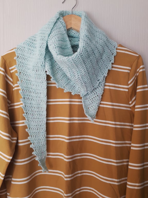 Crochet Scarf Wrap Mint Green Sale