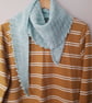 Perfectly Imperfect Crochet Scarf Wrap Mint Green  - Image 1