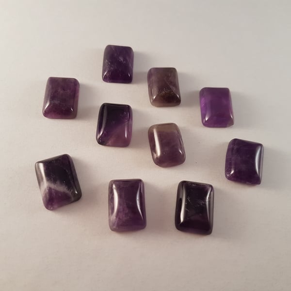 natural Amethyst 18 x 13mm Oblong Cabochon