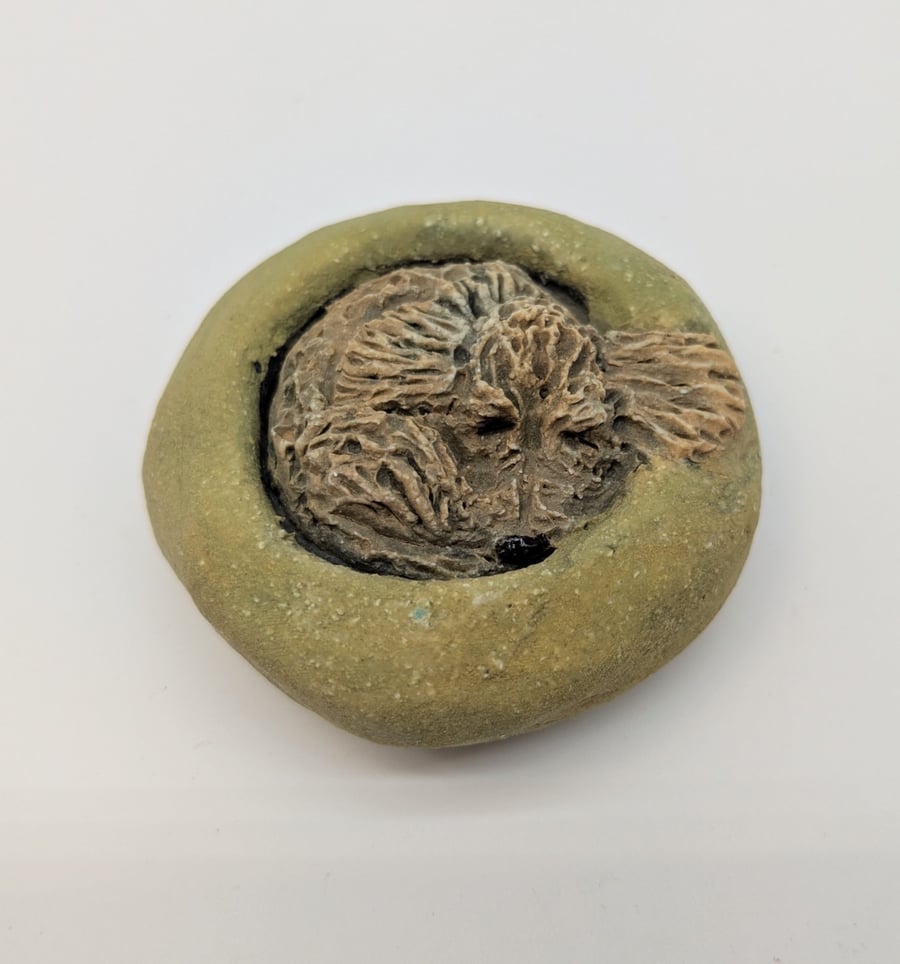 Yorkshire Pudding Cockerpoo Mini Sculpture - green bed