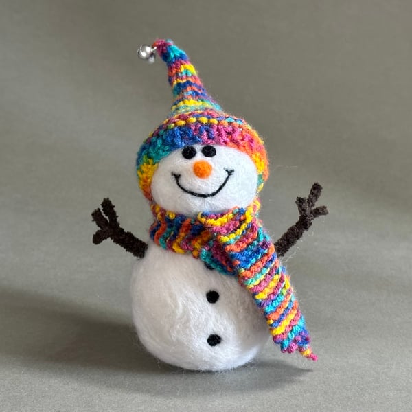 Needle felted  Snowman 