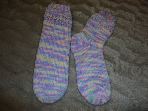 Ladies Candy Floss Double Knit socks - Size 4.5-7.5