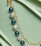 Summer Seconds -Animal Print and Green Glass Bead Statement Necklace, - Image 3