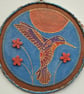 HBPM324 - Hummingbird Mandala Wall Hanging-17.5cm diameter - Rust-Red-Blue-Gold - Image 1