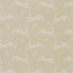 Jump Hares Natural fabric 30cm Drum Lampshade