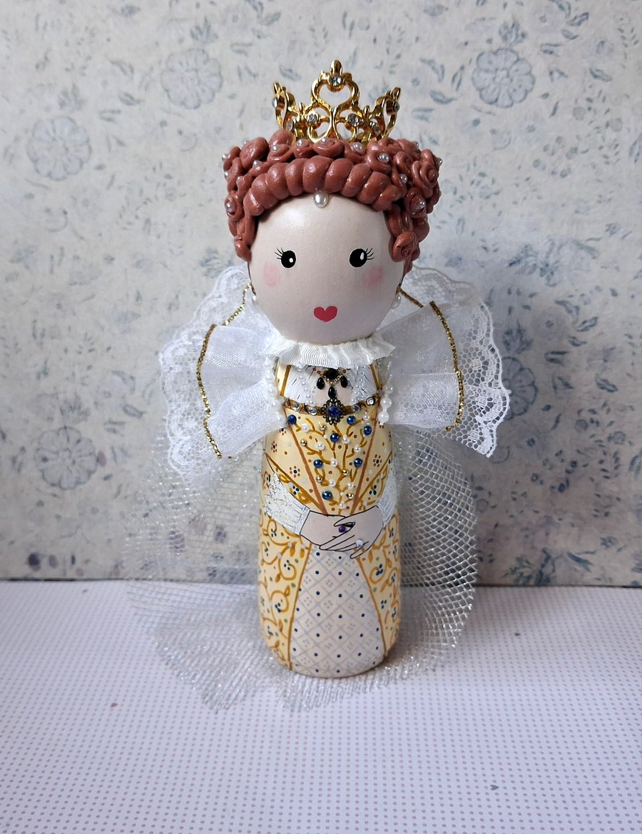 Large Queen Elizabeth I peg doll