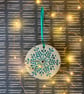 Handmade Ceramic Snowflake Hanger, Skandi Christmas Hanging Decoration - Image 2