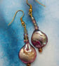 Gorgeous Purple Plum Shell Earrings - Image 4