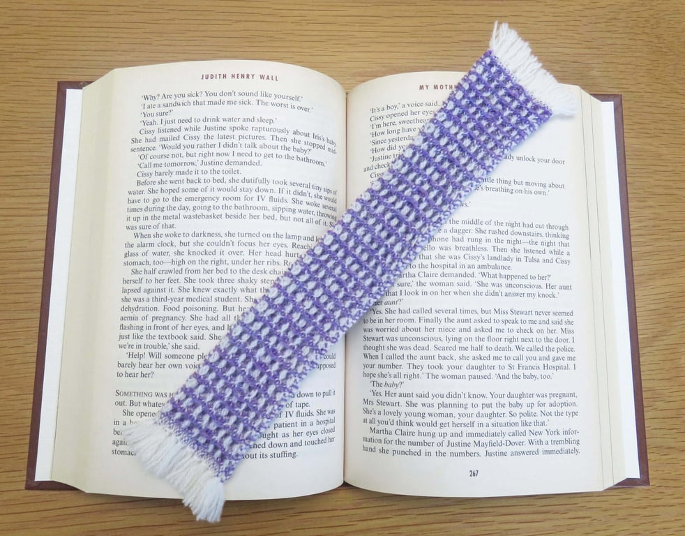 Purple Woven Bookmark