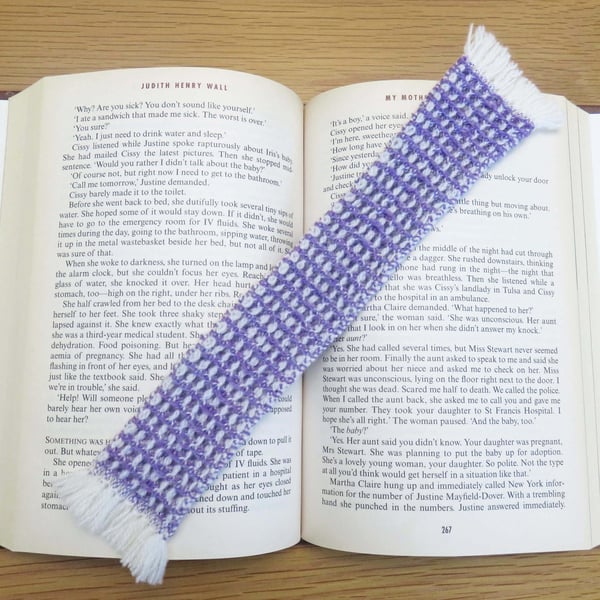 Purple Woven Bookmark