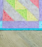 Handmade Quilted table runner with pale spring fabrics and scattered stars. - Image 5