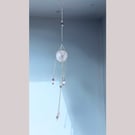Rose Quartz Sphere Suncatcher (Handmade Crystal Wall Hanging)