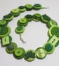 Lime and Green button necklace - Image 1