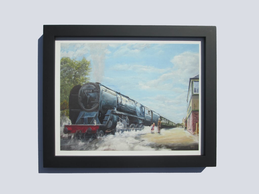 STEAM RAILWAY Framed Art Print- Special Gift For Grandads- Wood Frame