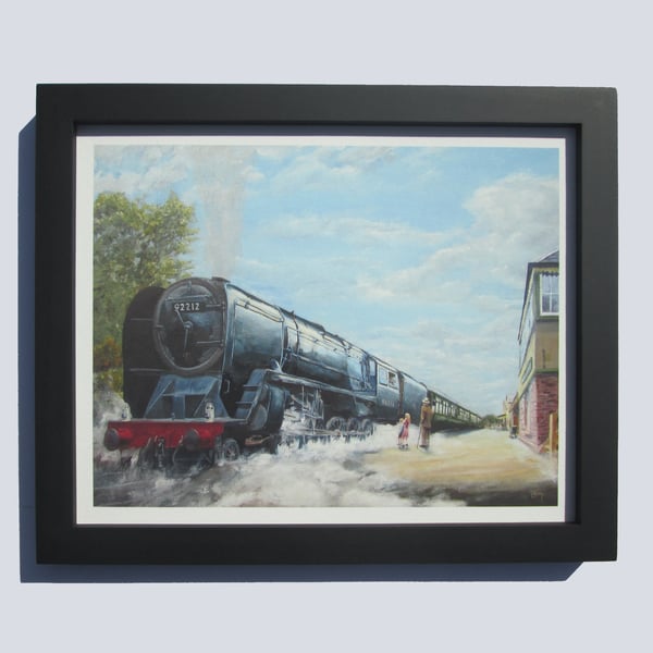 STEAM RAILWAY Framed Art Print- Special Gift For Grandads- Wood Frame