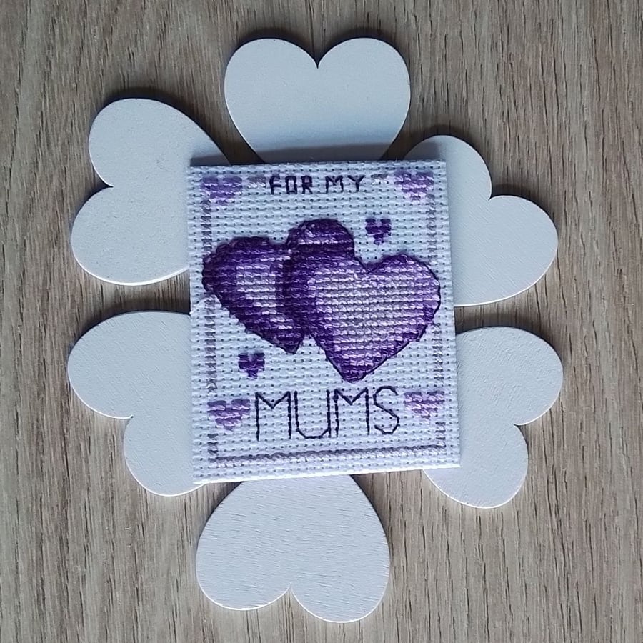For My Mums, Mum Heart, Fridge Magnet, Mum Magnet, Gay Marriage, Gay Mum,Purple