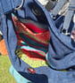 Navy denim box pleat bag (2) - Image 3
