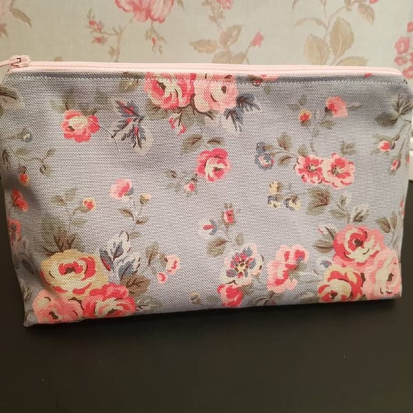 Cosmetic bagpouch made in Cath Kidston floral fabric