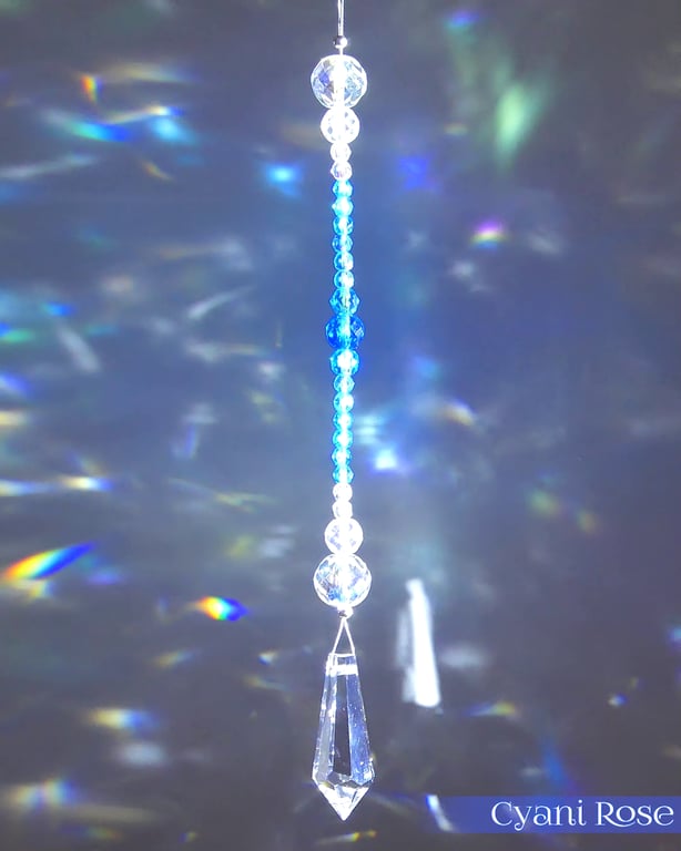 Suncatcher pointy prism window decoration handmade sparkly