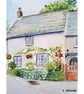 Buckland Monachorum Dartmoor Devon  Original Watercolour Painting Mounted - Image 7