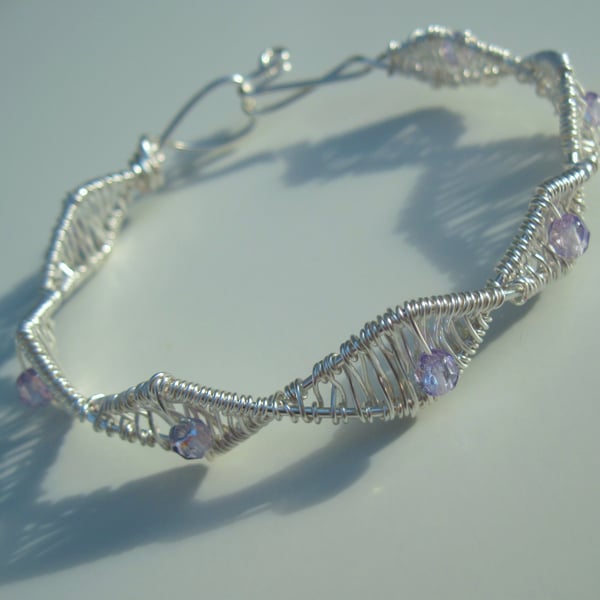 Crystal Woven Tennis Bracelet
