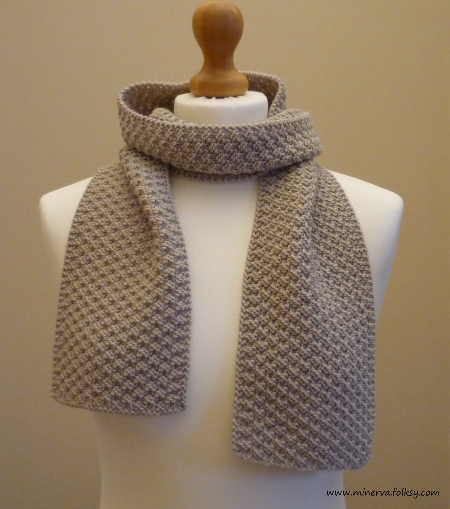 Ladies merino scarf, Wool anniversary gift