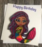 Stunning handmade Quilled Mermaid Card - Image 1